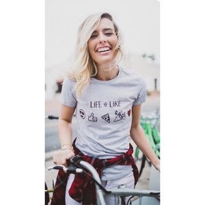 “Life is Like 😍👍🏼🍕♥️” Tee by The Shine Project